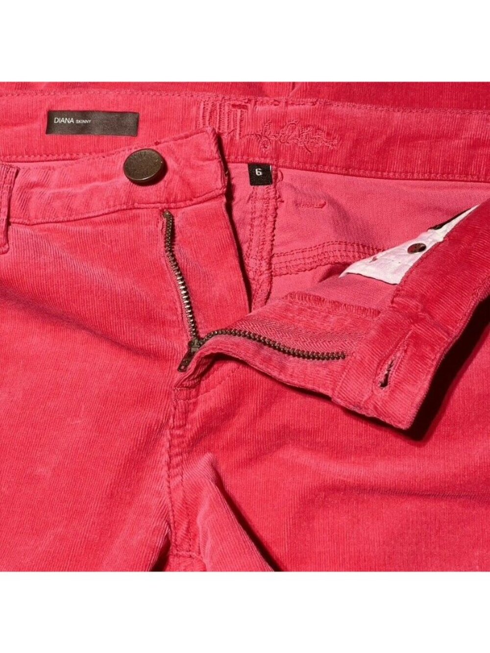 KUT from the Kloth Womens Red Corduroy Pants Size 6 - Picture 8 of 12